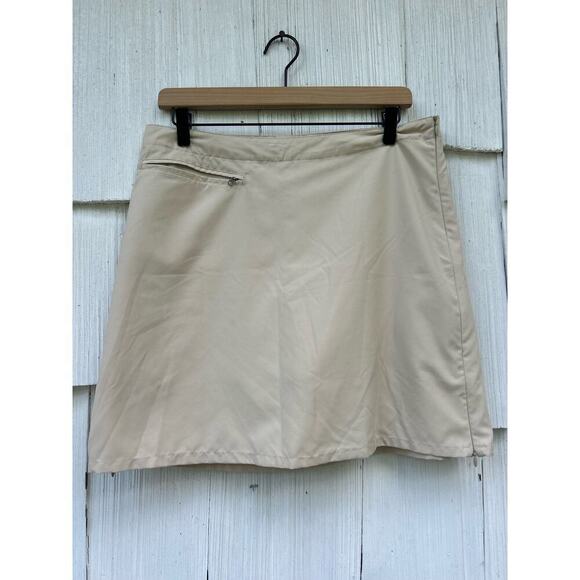 Patagonia‎ Womens Duway Beige Skirt Built In Shorts Side Zippers Pocket Size 8 - Picture 3 of 6